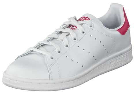adidas Stan Smith J B32703 Sneaker, Weiß FTWR White FTWR White Bold Pink, 36 2/3 EU