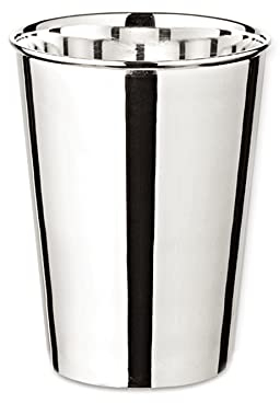 Brillibrum Design - Vaso de metal plateado con grabado personalizable, diseño de plata gourmet