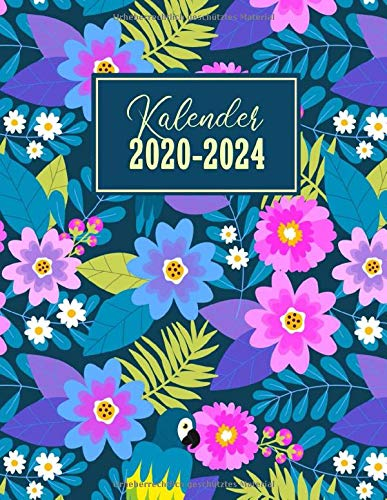 Kalender 2020-2024: Buchkalender für 5 Jahren | Januar 2020 bis Dezember 2024 | Modernes Cover Design | Arbeitskalender, Monatskalender und Zeitplaner | 1 Woche auf 2 Seiten