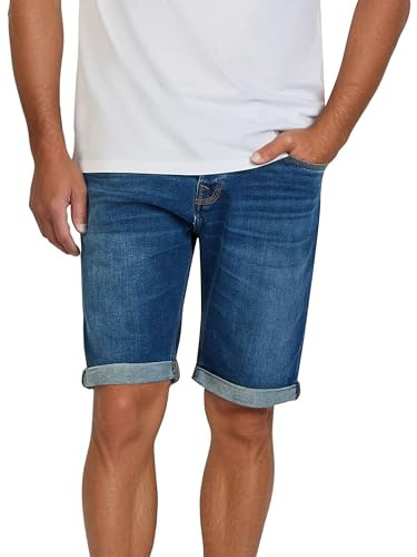 LTB - Corvin - Short pour homme - En coton denim - Bleu foncé - Noir et gris - Tailles : S/M/L/XL/XXL/3XL/ 4XL/5XL, Bulky Wash (52249)., XXXXL