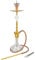 Smokezilla® MINYA Aluminium Shisha mit 4 Adaptern | Mit Shiny Clear Bowl ! (Gold Shiny Clear)