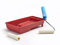 Ensemble Bac à peinture (Kit anti gouttes) | 1 monture | 2 pattes de lapin laqueur | Largeur 100 mm | Peinture plinthes radiateurs surfaces plates coques bateaux | Kibros IB_L102c