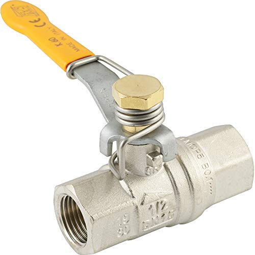 Fittingteile - Kugelhähne mit Federrückstellung für Kraftstoff Heizöl Wasser bis 65 bar (Gewindegröße: Rp 1/2)