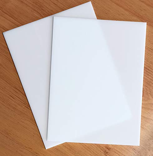 GOYAPRINT Méthacrylate blanc opale 3 mm Plaque acrylique Feuille de plastique rigide Blanc (2 unités 42 x 59,4 cm)