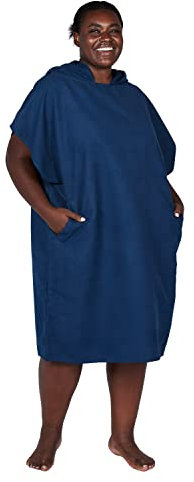 Dock & Bay Adult Beach Poncho - Hooded Towel with Deep Pockets - For Beach & Pool - Super Absorbent, Quick Dry - Go Faster - Yosemite Navy, Small (85x65cm, 33x26)