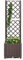 GOPLUS Jardinière avec Treillis avec Système d'Arrosage Automatique,Jardinière Surélevée avec Trous de Drainage, Boîte de Plantation Résistant, pour Jardin, Terrasse, Marron (40x40x135cm)
