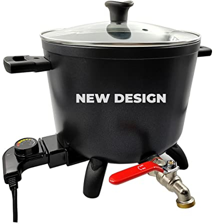 wonnv Electric Wax Melter for Candle Making, 7 Qts (14 Lbs), Soy Wax Melting Pot Kit with Quick Pour Valve