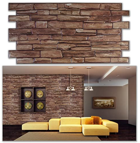 Grace Baltic – 3D Wall Panels for Interior Wall Decor Non-Adhesive Thin and Elastic PVC Wall Covering Panels for Home and Office (15, Karelian)