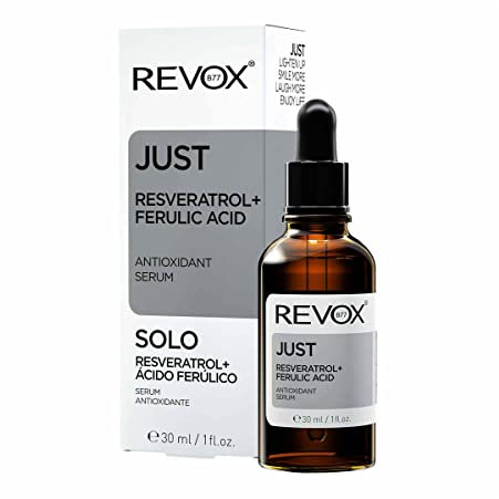 REVOX B77 Just Resveratrol + Ferulic Acid, 30 ml, Serum Resveratrol + Ferulasäure, Antioxidans, schützt die Haut, reduziert Flecken und Falten, fördert die Synthese von Kollagen und Elastin