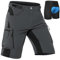 Cycorld MTB Hose Herren Radhose, Schnelltrocknend Mountainbike Hose Fahrradhose mit 4D Sitzpolster, Elastische Sport Radlerhose Shorts (Upgrade Dunkelgrau, L)