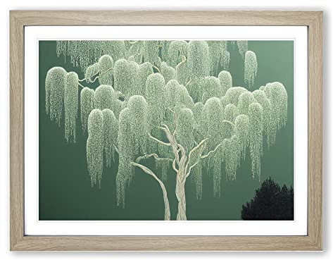 Unbelievable Weeping Willow Tree Framed Wall Art Print A3 Oak | Ready to Hang, Premium Giclée Paper, Fade-Resistant Inks, Securely Packaged, UK Made