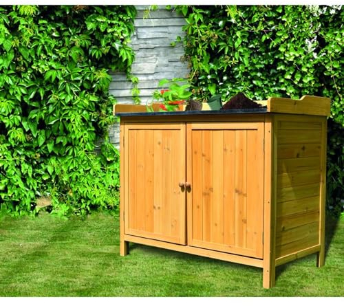 Pflanztisch Holz Hochbeet Kasten Gewächshaus Kräuter Blumen Gemüse Ablage Garten