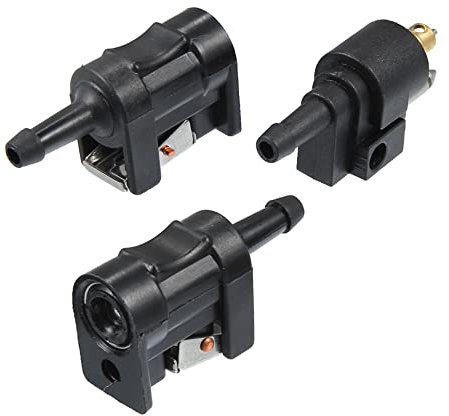 X AUTOHAUX 3pcs Marine Boat Engine Fuel Line Connector Fittings 8mm Female Male Fuel Pipe Joint Comp Fitting for Yamaha Outboard Motor Fuel Tank Hose Pipe 5/16 6E5-24305-06-00 6Y2-24305-06-0