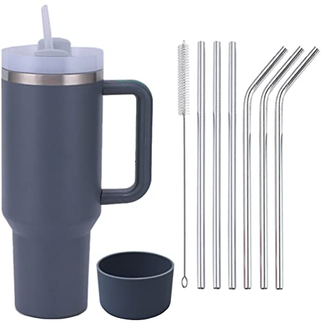 Tazza termica a doppia parete, in acciaio inox, 1200 ml, con manico di aggiornamento, 40 oz