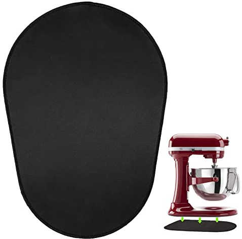 Tapetes deslizantes para batidora de soporte de cocina, alfombrilla deslizante compatible con Kitchen Aid 5-8 cuartos de galón, batidora profesional con 2 accesorios de mezclador gris