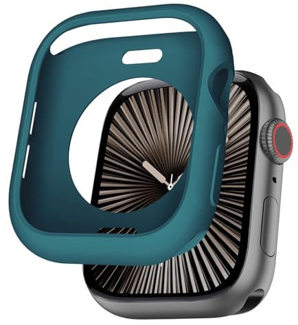 BOTOMALL Compatibile con Apple Watch Case 45 mm Serie 7 8 morbido flessibile TPU sottile leggero paraurti protettivo per iWatch [senza schermo] - verde pino