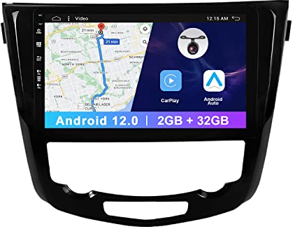 Android Autoradio für Nissan X-Trail T32 2013-2017 Qashqai 2 J11 | Canbus Rückfahrkamera | 2G + 32G | 10-Zoll-Doppel-Din-WLAN | DAB | BT |GPS | RDS | SWC | Mirror-Link