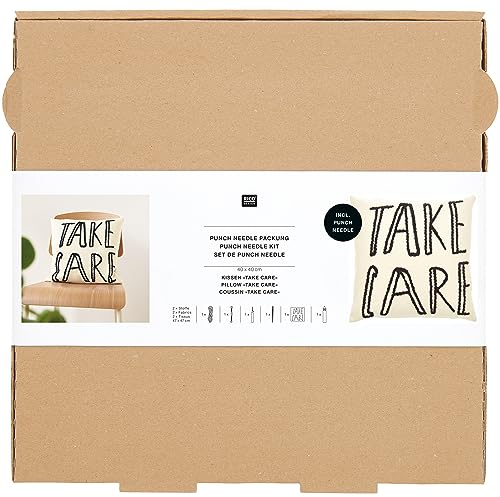 Rico Design Punch Needle Packung Kissen Take Care