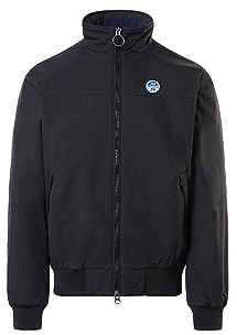 North Sails Sailor Herrenjacke aus recyceltem Nylon - Slim Fit und Befestigung mit Reißverschluss, Schwarz , XL