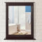 RELAX4LIFE Badspiegel mit Ablage, Wandspiegel aus Holz, Hängespigel 57 x 12 x 68,5 cm, Spiegel zum Aufhängen, ideal für Badezimmer, Wohnzimmer, Flur (Braun)