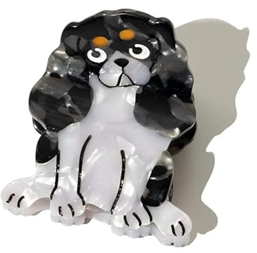 Nordstral - Pinza para el pelo para mujer y niña (4,6 cm), diseño de perro pequinés