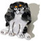 Nordstral Haarklammer Hund Pekinese - Haarklammer klein in 4,6 cm, Haarspangen Damen und Haarspangen Mädchen