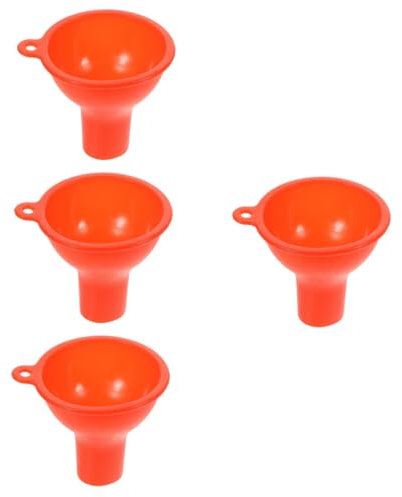 minkissy 4pcs Purpose Silicone Funnel for Dog Toys Food-grade Silicone Lightweight Wide Mouth Design for Easy Transferring of Liquids and Solids Convenient Storage