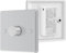 VIPMOON DC 12V-24V LED Dimmer Switch, Push ON/OFF Rotary Dimmer Switches, High Side PWM Dimmer for Dimmable Single Color Strip Lights in RV Auto, Camping Trailers, Boats, Caravans, Silvery