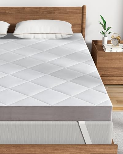 BedStory Topper 200x200cm, 12cm H3&H4 Kaltschuam Topper, Bequeme Matratzentopper für Boxspringbett und unbequemem Betten Schlafsofa - Öko-TEX Zertifiziert-Beide Seiten Schlafbar
