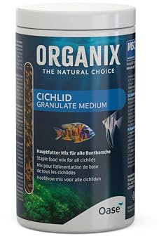 OASE ORGANIX Cichlid Granulate M 1000 ml - Fischfutter für alle Barscharten ab 6 cm, Granulatfutter (3-7 mm) mit hohen Nährwerten