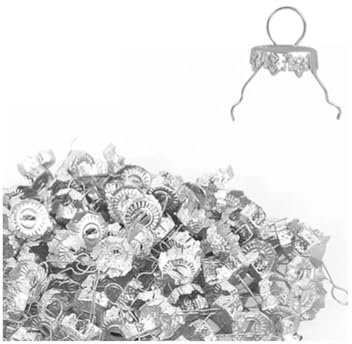 10X GANCIO 15mm ARGENTO PER PALLINE ALBERO DI NATALE ciondolo appendere palle