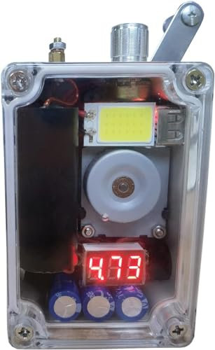 Gikfun Hand Crank Generator, Portable Emergency USB Charger with COB Light and Lighter, Compact Survival Light Gear for Outdoor Camping Hiking Blackouts and Emergency Preparedness GK1029