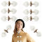 RXKFIGX 8 Paare Leder Knebelverschlüsse Kunstleder Toggle Buttons Nähen Knöpfe Ersatz für Strickwaren Trench Coat Harz Mantel Rucksack Notizbuch - Weiß, Braun