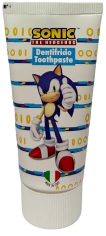 CARTOON Sonic Kinderzahncreme mit Natriumflourid gegen Zahnverfall 50 ml Erdbeergeschmack