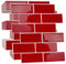 WALPLUS 3D Tile Stickers Peel and Stick Backsplash Splashback Decals Tile Transfer for Kitchen Bathroom Living Room Stick on Tile Waterproof - Cherry Red Retro Glossy 30 Sheets 30.5 x 30.5cm(12)