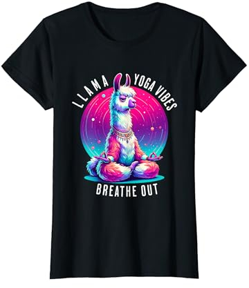 Yoga Lama Alpaka Meditation Outfit Namaste Yoga Vibes T-Shirt