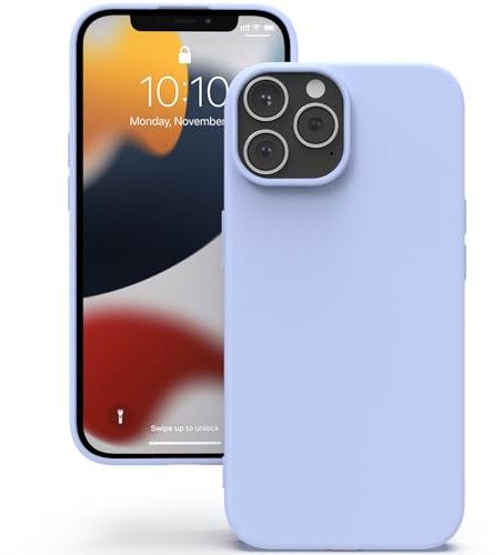 YATWIN Cover per iPhone 12 Pro Max, Custodia in Silicone Morbido con Tagli di Precisione per Fotocamera, Design Ultra Sottile, Protezione 360° con Bordi Rialzati, Lilla