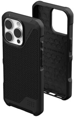 URBAN ARMOR GEAR UAG Designed for iPhone 16 Pro Case 6.3 Metropolis LT - Compatible with MagSafe Charging Rugged Shockproof Anti-Slip Military Grade Protective Cover, Kevlar Black
