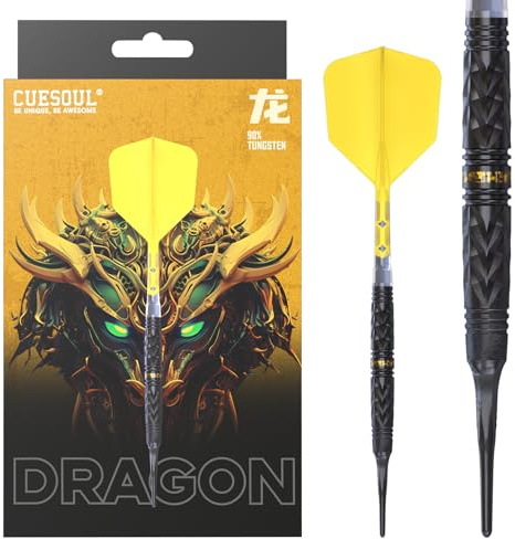 CUESOUL Chinese Zodiac Series 18 g/19 g/20 g Soft Tip 90% Wolfram Dart-Set mit integriertem ROST T19 Flight