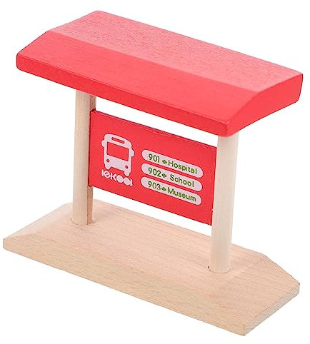 CIYODO Holzeisenbahn Zubehör Bahnhofsbahnsteig Modell Simuliertes Spielzeug Für Kinder Dekorativer Holzbaustein Für Spielbahnhof