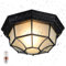 KZT E27 Antik Deckenbeleuchtung, IP54 Wasserdichte Retro Deckenleuchte, Lampenschirm aus Mattglas Retro Flurlampe für Flur Restaurant Wohnzimmer Küche Büro 30cm Schwarze
