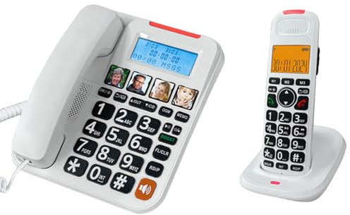 YUGSHNKFC Schnurgebundenes Telefon mit 1 Touch-Geschwindigkeitsregler und einstellbarer Lautstärkeregelung