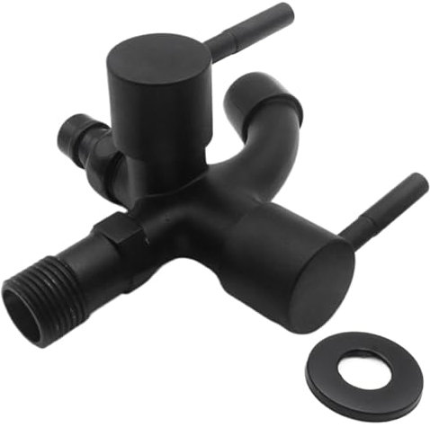 Rubinetto per lavatrice 1 in 2 out in lega di zinco rubinetto dell'acqua fredda con valvole copertura foro 1/2 giardino di rubinetto di ricambio