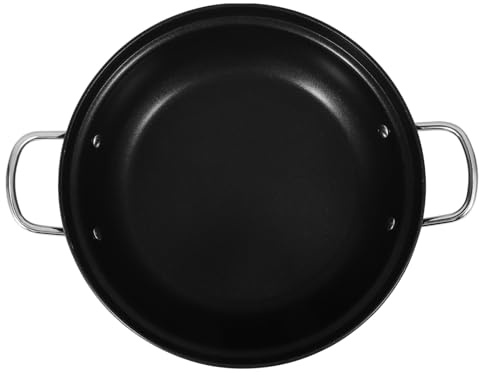 Gatuida Large Capacity 24cm Noodle Pot and Iron Cooking Pan 304 Stainless Steel Double Handle Cooking Pot for Home Kitchen and