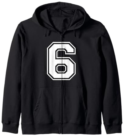 6 Sports Number Fan Best Player Number Game Winner Lucky Kapuzenjacke