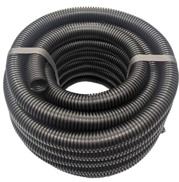 Black 32mm Flexible Conduit Polypropylene 50 Metre Length. Underground Burial, External Trunking, Electrical Ducting, Cable protection