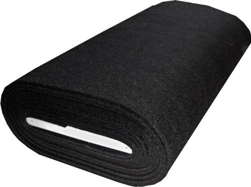 Bastelfilz Taschenfilz, Filz Stoff Meterware ab 0,5 m (schwarz)