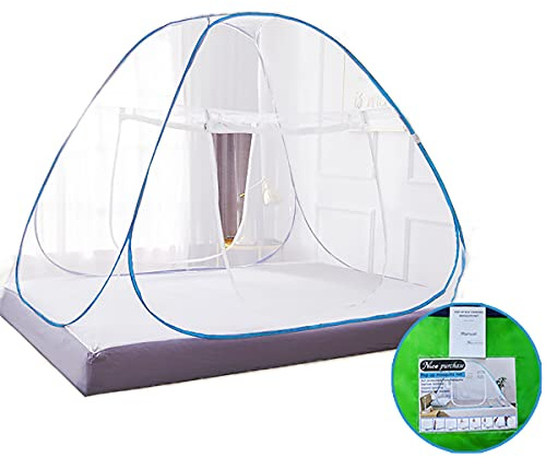 Ajuhai Moskitonetz, tragbar, faltbar, freistehendes Bett, 1/2 Öffnungen (1,0 m)