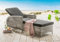 Destiny Gartenliege CASA 202x83x58cm inkl. Auflage, Polyrattan, Vintage weiß