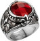 Bague université pierre Rouge et fleur de lys (64)